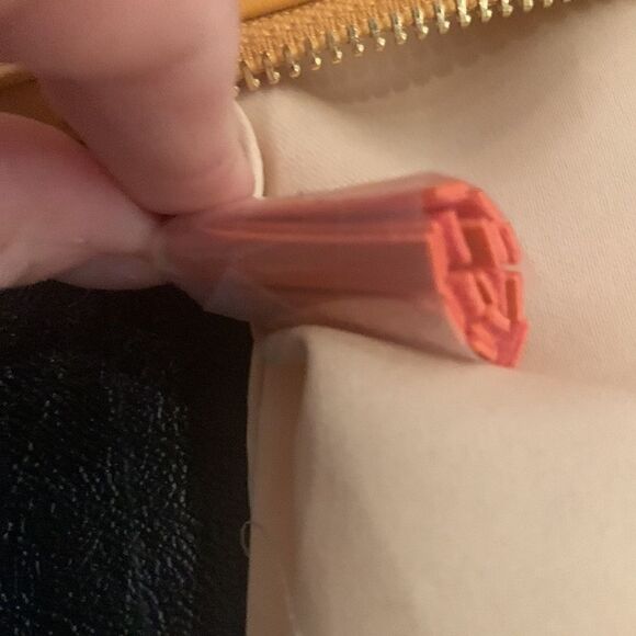 Rachel Pally Zahara Orange Reversible PU Leather Floral Clutch Canvas Bag Purse - Picture 7 of 10